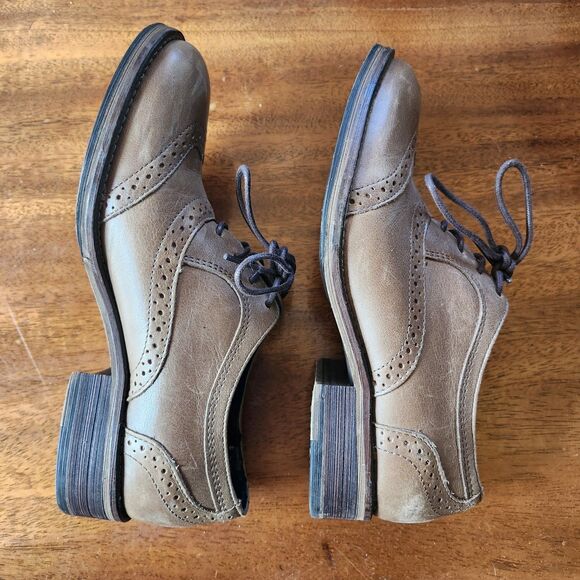 Wolverine Brown Leather Brogue Wingtip Oxford Dress Shoes Lace Up Mens Size 5 main image 11